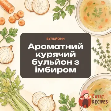 Ароматний курячий бульйон з імбиром