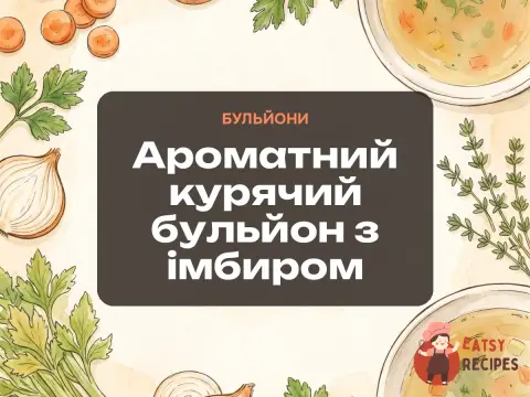 Ароматний курячий бульйон з імбиром