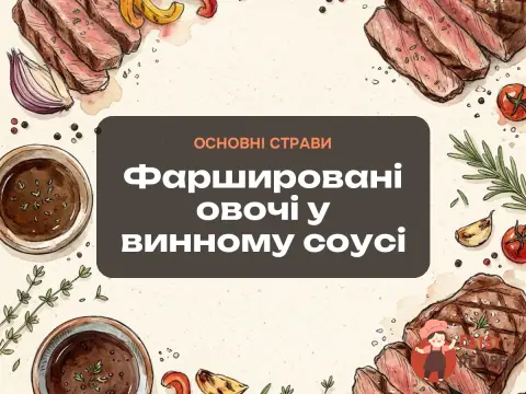 Фаршировані овочі у винному соусі