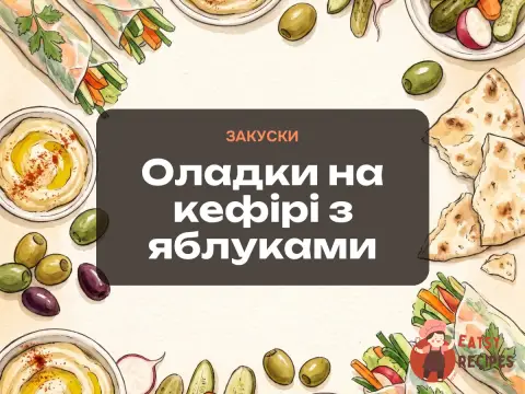 Оладки на кефірі з яблуками