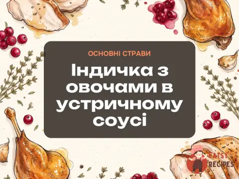 Індичка з овочами в устричному соусі