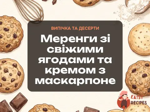 Меренги зі свіжими ягодами та кремом з маскарпоне