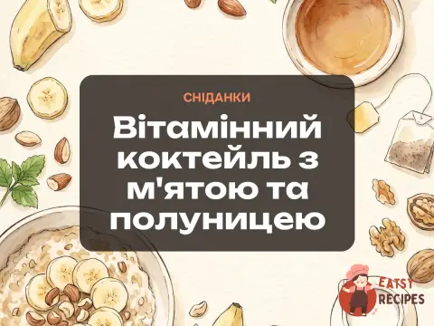 Вітамінний коктейль з м'ятою та полуницею