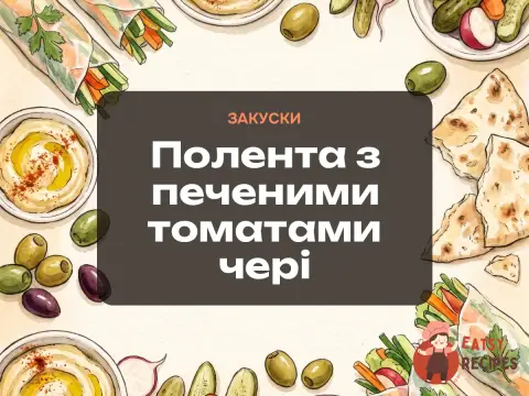 Полента з печеними томатами чері