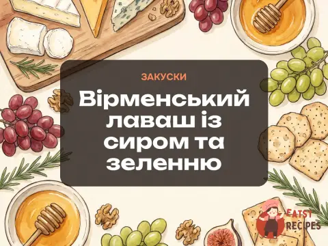 Вірменський лаваш із сиром та зеленню