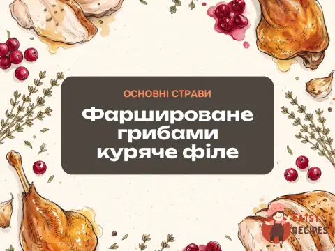 Фаршироване грибами куряче філе