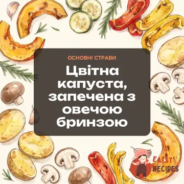 Цвітна капуста, запечена з овечою бринзою