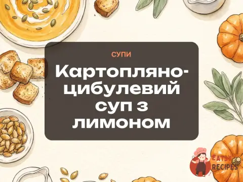 Картопляно-цибулевий суп з лимоном
