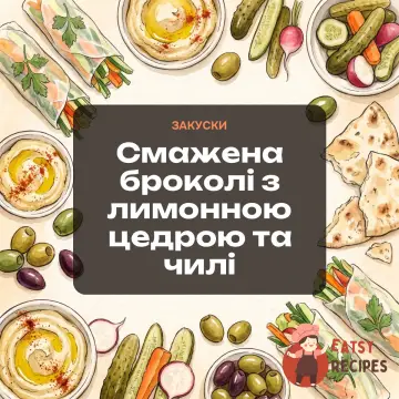 Смажена броколі з лимонною цедрою та чилі