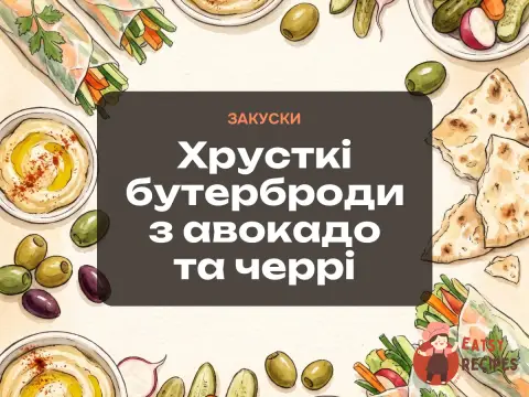 Хрусткі бутерброди з авокадо та черрі