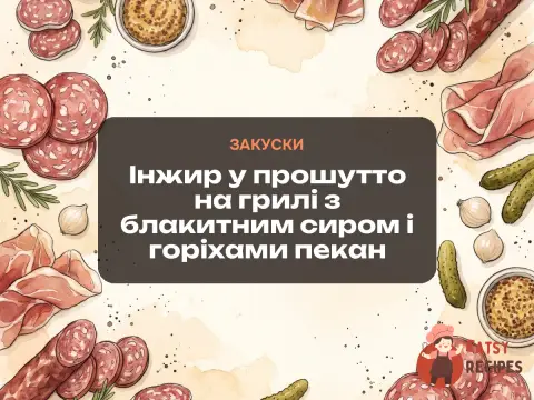 Інжир у прошутто на грилі з блакитним сиром і горіхами пекан