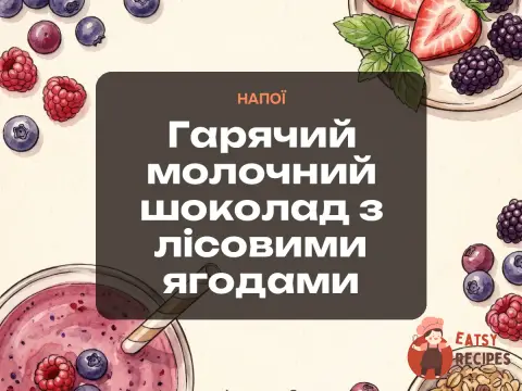 Гарячий молочний шоколад з лісовими ягодами