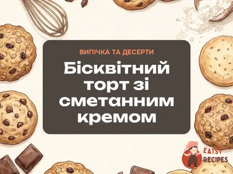 Бісквітний торт зі сметанним кремом