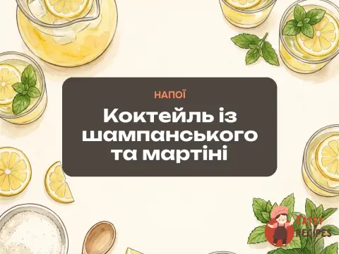 Коктейль із шампанського та мартіні