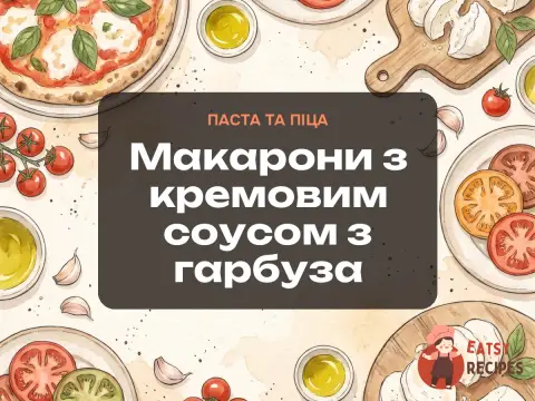 Макарони з кремовим соусом з гарбуза