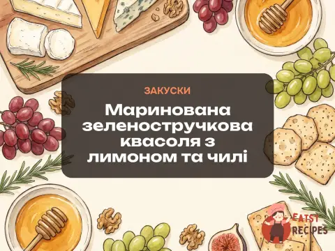 Маринована зеленостручкова квасоля з лимоном та чилі