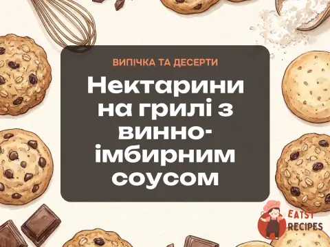 Нектарини на грилі з винно-імбирним соусом
