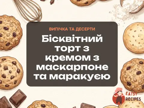 Бісквітний торт з кремом з маскарпоне та маракуєю